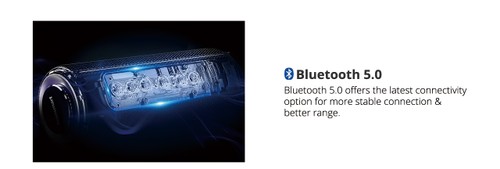 Tronsmart Element T6 Plus SoundPulse&trade; Portable Bluetooth Speaker with 40W Max Output Deep Bass IPX6 Waterproof - Black