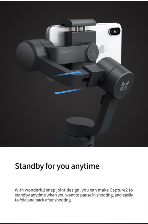 Funsnap Capture 2 3-axis Mobile Handheld Gimbal Stabilizer with Zooming Wheel Mode