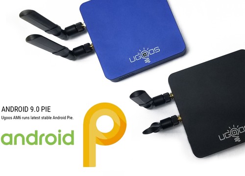 UGOOS AM6 Amlogic S922X Android 9.0 TV BOX 2G/16G 2.4G+5G WIFI 1000M LAN Bluetooth 5.0 USB3.0 - Black