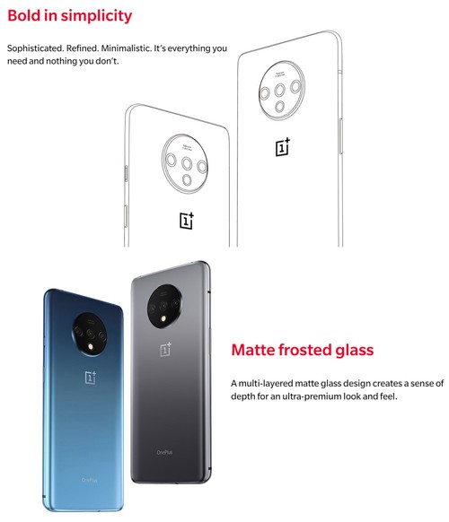 Global ROM OnePlus 7T 6.55 Inch 8GB 256GB Smartphone Frosted