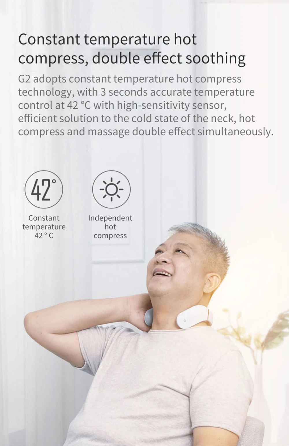 XIAOMI Electric Neck Massager Jeeback G2 Cervical Spine Hot Compress  Massage App for sale online