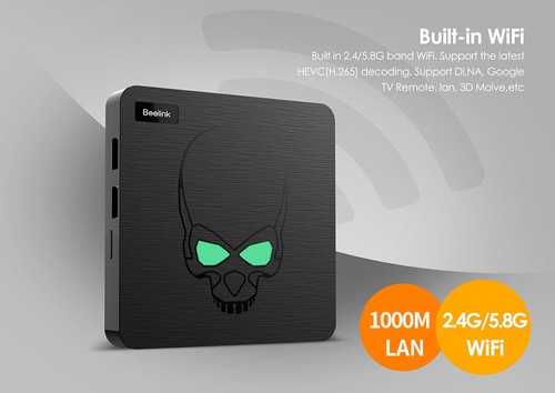 Beelink GT-King Amlogic S922X 2.2GHz Android 9.0 4GB DDR4 64GB eMMC 4K TV Box with 2.4G Air Mouse Dual Band WiFi Gigabit LAN Bluetooth USB3.0