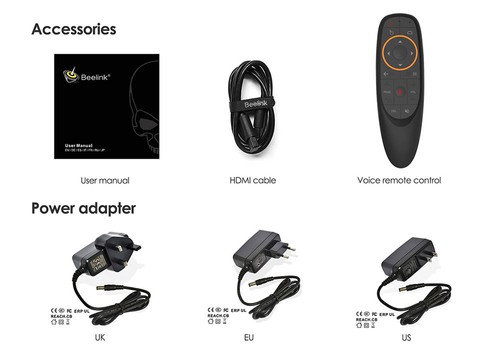 Beelink GT-King Amlogic S922X 2.2GHz Android 9.0 4GB DDR4 64GB eMMC 4K TV Box with 2.4G Air Mouse Dual Band WiFi Gigabit LAN Bluetooth USB3.0