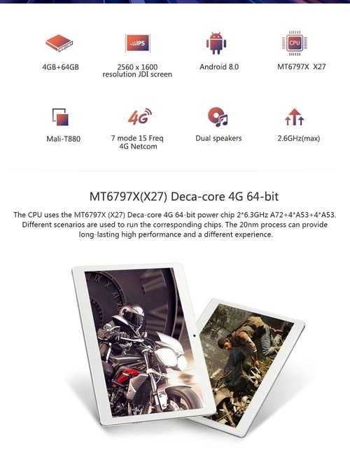 ALLDOCUBE M5X Tablet Laptop Android 4GB 64GB White