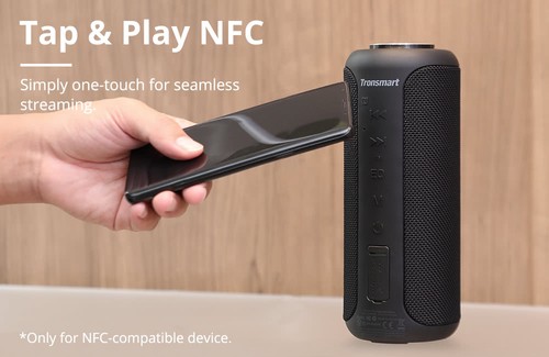 Tronsmart T6 Plus Upgraded Edition Bluetooth 5.0 40W Speaker NFC Connection 15 Hours Playtime IPX6 USB Charge Out - Black