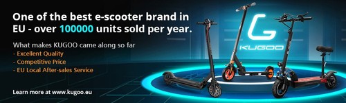 KUGOO S1 Folding Electric Scooter 350W Motor LCD Display Screen 3 Speed Modes Max 30km/h - Black