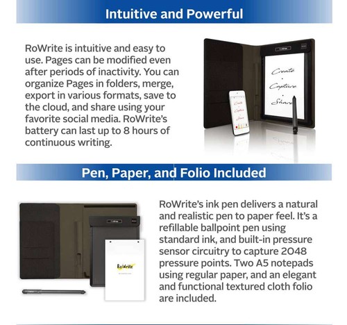 ROYOLE RoWrite Smart Writing Pad Black