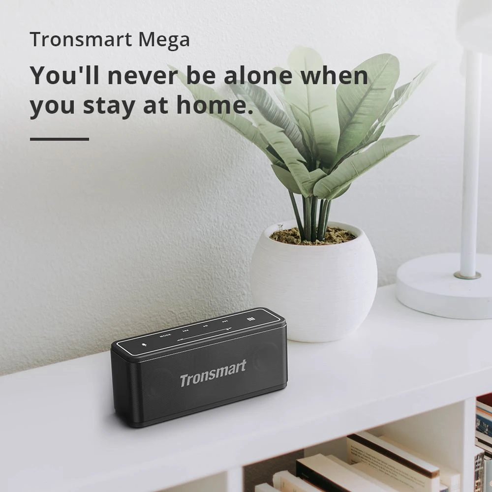 Tronsmart Element Mega SoundPulse™ Bluetooth 5.0 Speaker with Powerful 40W Max Output 3D Digital Sound TWS Intuitive Touch Control - Black