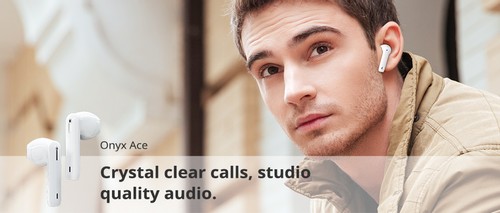 Tronsmart Onyx Ace Bluetooth 5.0 TWS Earphones 4 Microphones Qualcomm QCC3020 Independent Usage aptX/AAC/SBC 24H Playtime Siri Google Assistant IPX5 - White