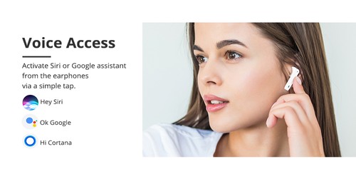 Tronsmart Onyx Ace Bluetooth 5.0 TWS Earphones 4 Microphones Qualcomm QCC3020 Independent Usage aptX/AAC/SBC 24H Playtime Siri Google Assistant IPX5 - White