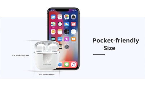 Tronsmart Onyx Ace Bluetooth 5.0 TWS Earphones 4 Microphones Qualcomm QCC3020 Independent Usage aptX/AAC/SBC 24H Playtime Siri Google Assistant IPX5 - White