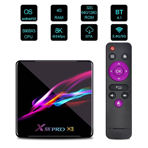 X88 PRO X3 Amlogic S905x3 4GB/32GB TV Box Black