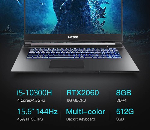 Hasee I5 10th Gen 10300h Rtx 2060 Hasee Z8-CU5NA Gaming Laptop I5
