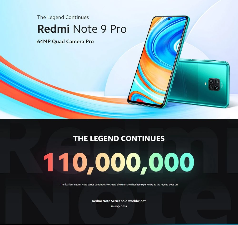 Redmi Note 9 Pro Smartphone - 6.67 DotDisplay 6GB 64GB 64MP AI Quad Camera  5020mAh (typ)* NFC Verde [Versión Global]