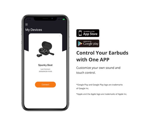 Tronsmart Spunky Beat with APP Control Bluetooth 5.0 TWS CVC 8.0 Earbuds Qualcomm QCC3020 Independent Usage aptX/AAC/SBC 24H Playtime Siri Google Assistant IPX5