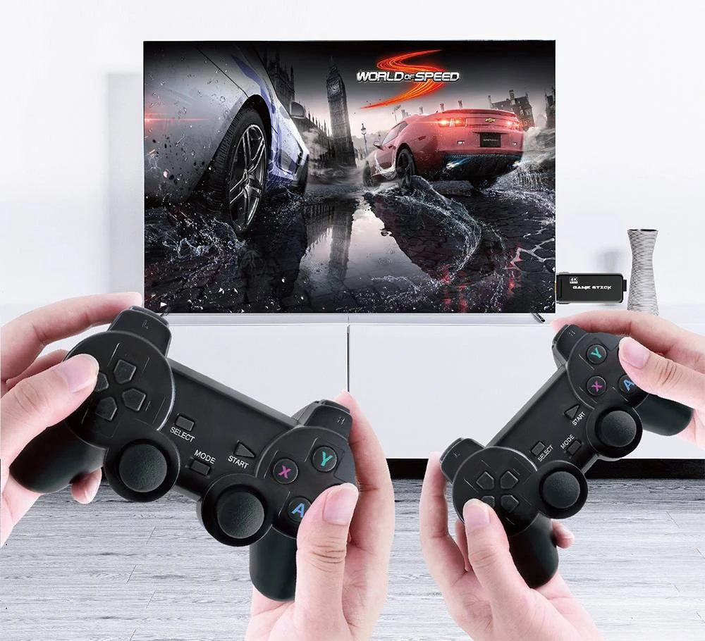 PS3000 64GB 4K Gaming Stick with 2 Wireless Gamepads 10000+ Games Pre-installed