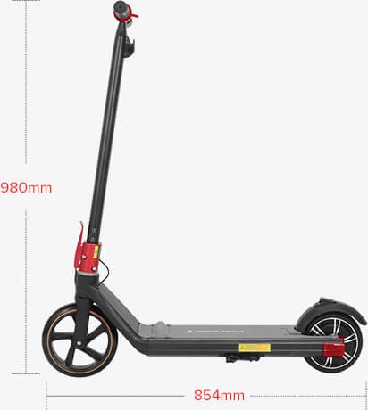 KUGOO KIRIN Mini 2 Folding Electric Scooter Gift for Kids 150W Brushless Motor Max 15 km/h 4AH Battery Front 8 Inch Rear 6.5 Inch Solid Tires 10~15km Max Range - White