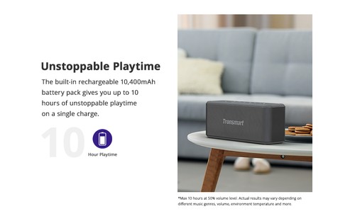 Tronsmart Element Mega Pro 60W Bluetooth 5.0 Speaker SoundPulse IPX5 Voice Assistant NFC TWS Pairing