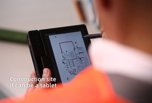 One Netbook  A1 360 Degree 2 in 1 Pocket Laptop Intel M3-8100Y  7" Touch Screen 2560*1200 IPS 16GB RAM 512GB PCIe SSD RS232 Port Gigabit RJ45 Windows 10 Fingerprint- Black