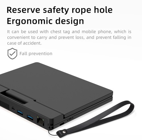 One Netbook  A1 360 Degree 2 in 1 Pocket Laptop Intel M3-8100Y  7" Touch Screen 2560*1200 IPS 16GB RAM 512GB PCIe SSD RS232 Port Gigabit RJ45 Windows 10 Fingerprint- Black