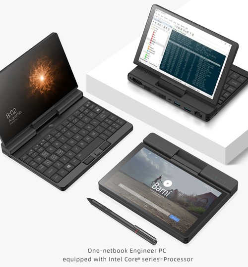 格安新品  One Netbook and Pen Stylus with 256GB 8GB Laptop Pocket A1 Windowsノート本体