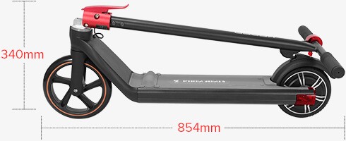 KUGOO KIRIN Mini 2 Folding Electric Scooter Gift for Kids 150W Brushless Motor Max 15 km/h 4AH Battery Front 8 Inch Rear 6.5 Inch Solid Tires 10~15km Max Range - White