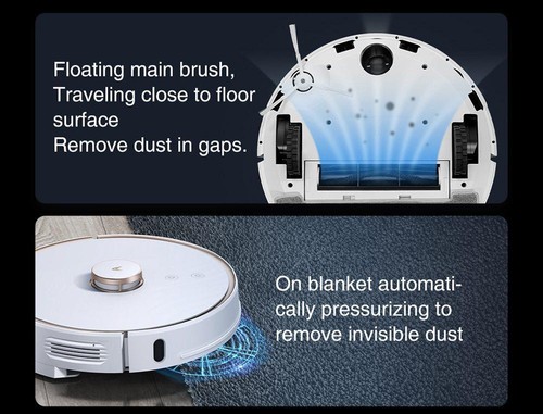 Xiaomi VIOMI S9 Robot Vacuum Cleaner with Intelligent Dust Collector Integrated Sweeping and Mopping 2700Pa Powerful Suction LDS Laser Navigation 220 Mins Running Time 250ml Electric Water Tank Mijia APP Control for Pets Hair, Carpets and Hard Floor