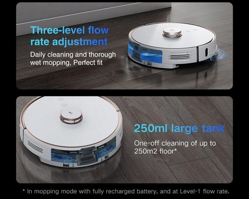 Xiaomi VIOMI S9 Robot Vacuum Cleaner with Intelligent Dust Collector Integrated Sweeping and Mopping 2700Pa Powerful Suction LDS Laser Navigation 220 Mins Running Time 250ml Electric Water Tank Mijia APP Control for Pets Hair, Carpets and Hard Floor