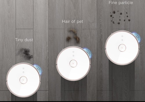 Xiaomi VIOMI S9 Robot Vacuum Cleaner with Intelligent Dust Collector Integrated Sweeping and Mopping 2700Pa Powerful Suction LDS Laser Navigation 220 Mins Running Time 250ml Electric Water Tank Mijia APP Control for Pets Hair, Carpets and Hard Floor