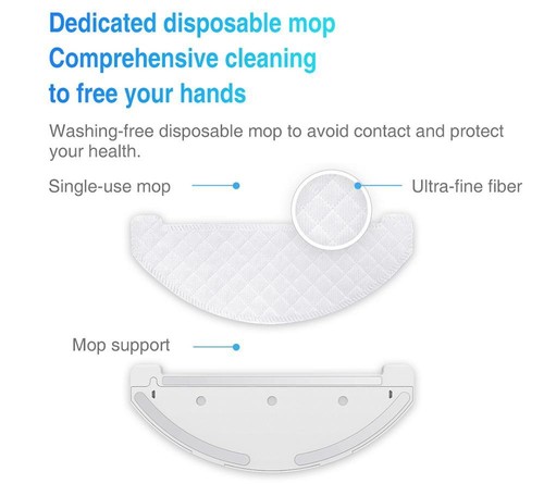 Xiaomi VIOMI S9 Robot Vacuum Cleaner with Intelligent Dust Collector Integrated Sweeping and Mopping 2700Pa Powerful Suction LDS Laser Navigation 220 Mins Running Time 250ml Electric Water Tank Mijia APP Control for Pets Hair, Carpets and Hard Floor