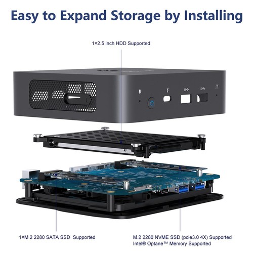 MINISFORUM X35G 16GB 256GB小型デスクトップPC MinisForum X35G Intel NUC Mini PC | eBay