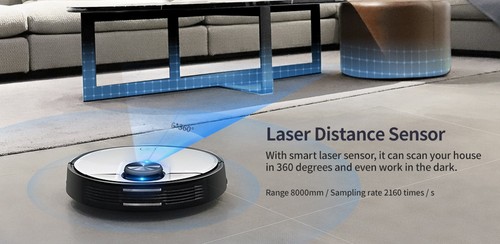 Proscenic M6 Pro LDS Robot Vacuum Cleaner with Laser navigation, 2600Pa Powerful Suction, App Support, Alexa Control, Multi Mapping, Ideal for Pets Hair, Hard Floor, Carpet