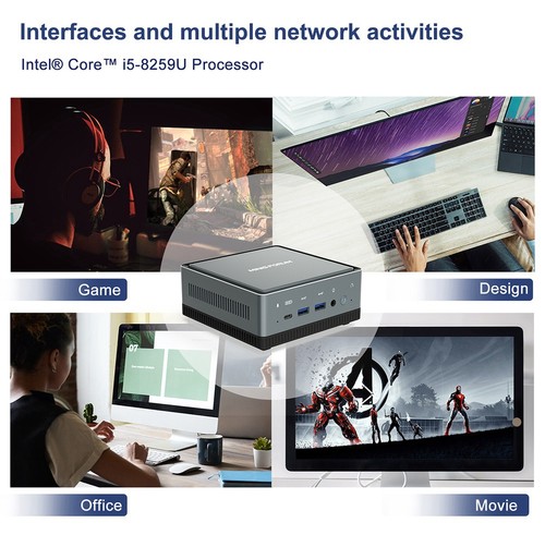 MINISFORUM U820 i5-8279U 8G RAM/256G Windows10 Mini PC