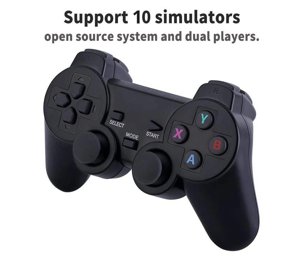 PS3000 64GB 4K Retro Game Stick with 2 Wireless Gamepads 10000+ Games Pre-installed