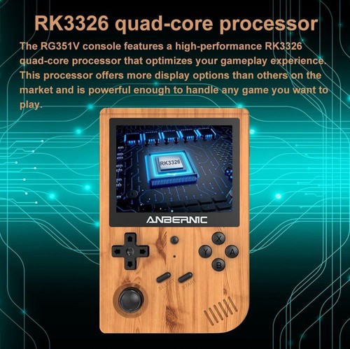 ANBERNIC RG351V 128GB Handheld Game Console Black