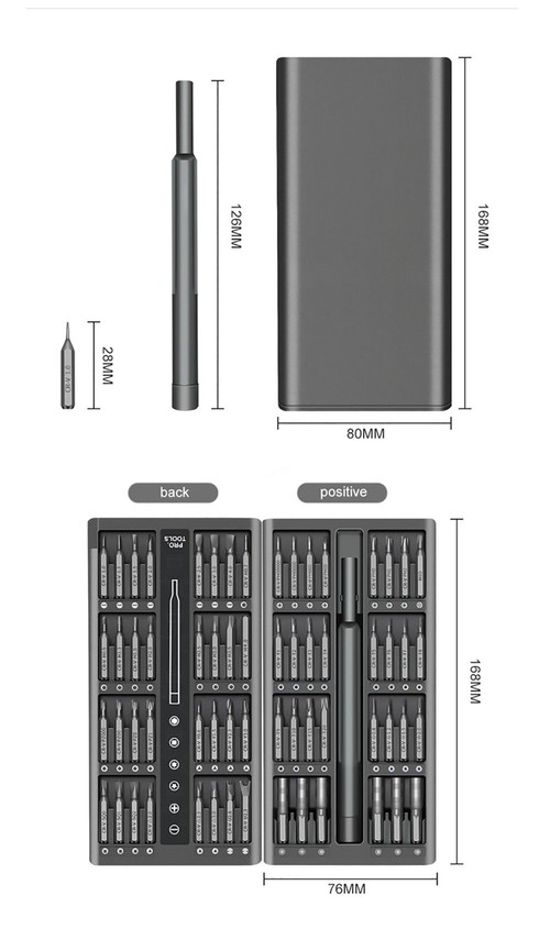 63in1 Screwdriver Set Gray