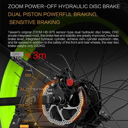 BEZIOR X1500 Fat Tire Folding Electric Mountain Bike 12.8Ah Battery BMS 1500W Motor 26*4.0 Wheels Aluminum Alloy Frame Shimano 27-speed Shifter Max Speed ​​40km/h 100KM Power-assisted Range IP54 Oil Disc Brake MTB - Black Yellow