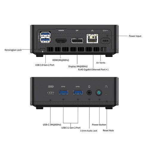 MINISFORUM JB95 Mini PC 8GB RAM 128GB SSD