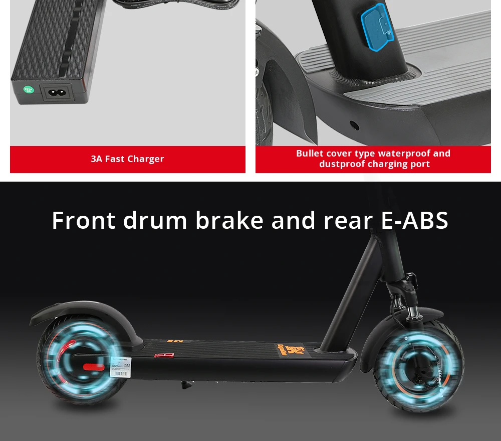 Get around town easily with KugooKirin M3 Electric Scooter - 500W Motor, 468WH Battery