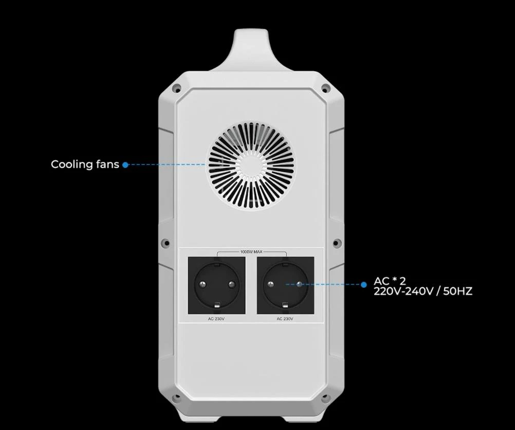 BLUETTI EB240 Portable Power Station 2400 Wh Lithium Battery Solar Generator with 1000 W Inverter AC/DC/USB Socket Mobile Power Supply Power Generator for Travel Camping Caravan