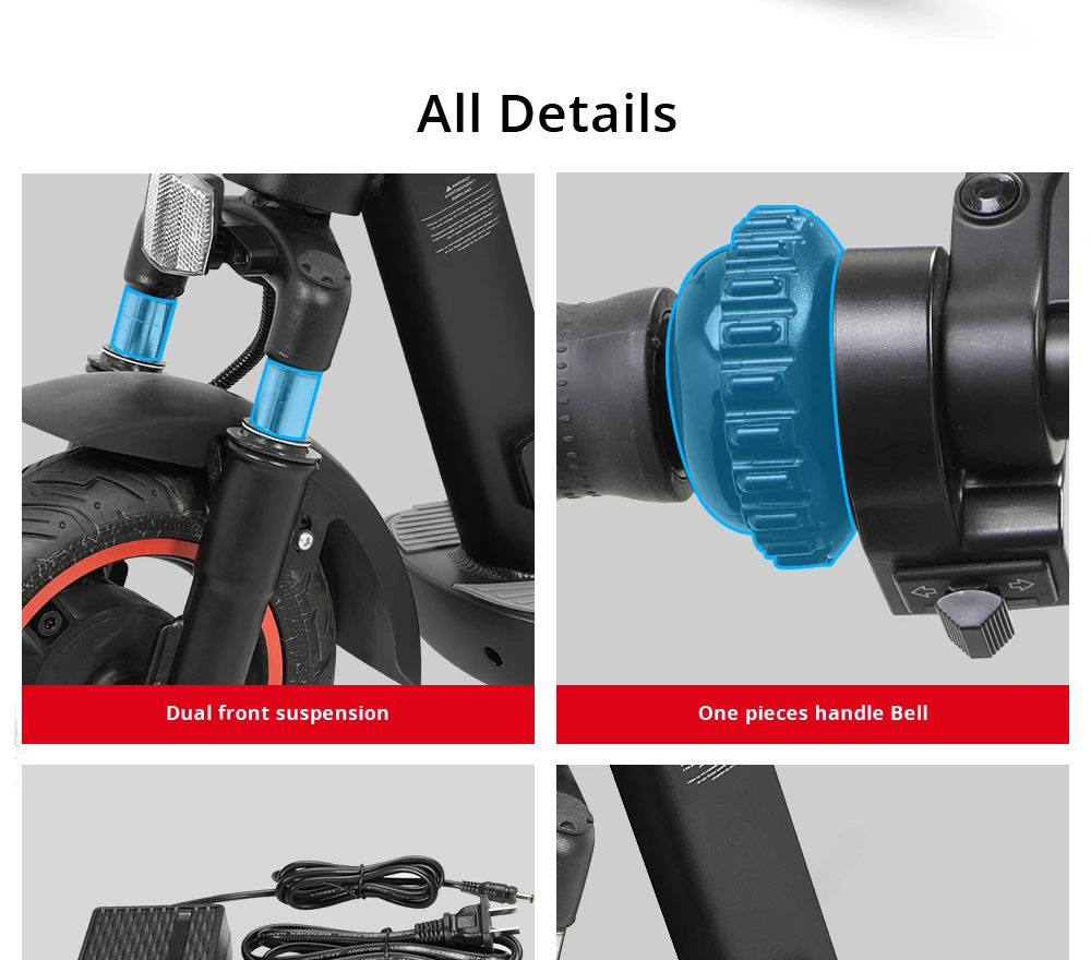 Get around town easily with KugooKirin M3 Electric Scooter - 500W Motor, 468WH Battery