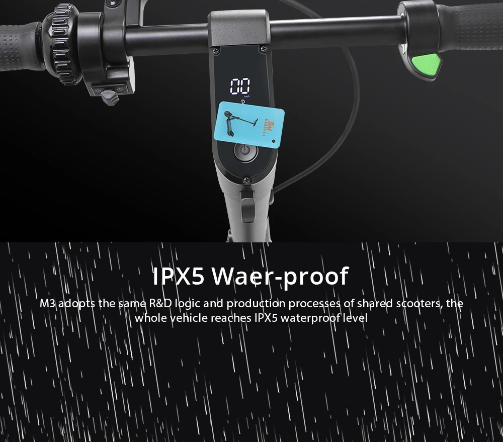 Get around town easily with KugooKirin M3 Electric Scooter - 500W Motor, 468WH Battery