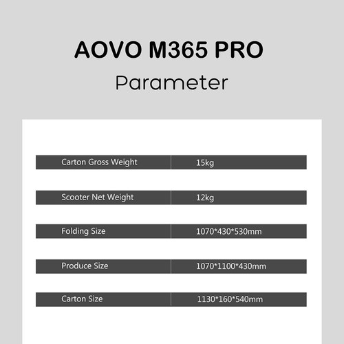 AOVO M365 Pro Folding Electric Scooter 8.5" 350W Motor 36V 10.4Ah Battery BMS 3 Speed Modes Disc Brake Max Speed 31KM/h LCD Display 25KM Long Range Aluminum Alloy Frame Support Bluetooth APP - Black