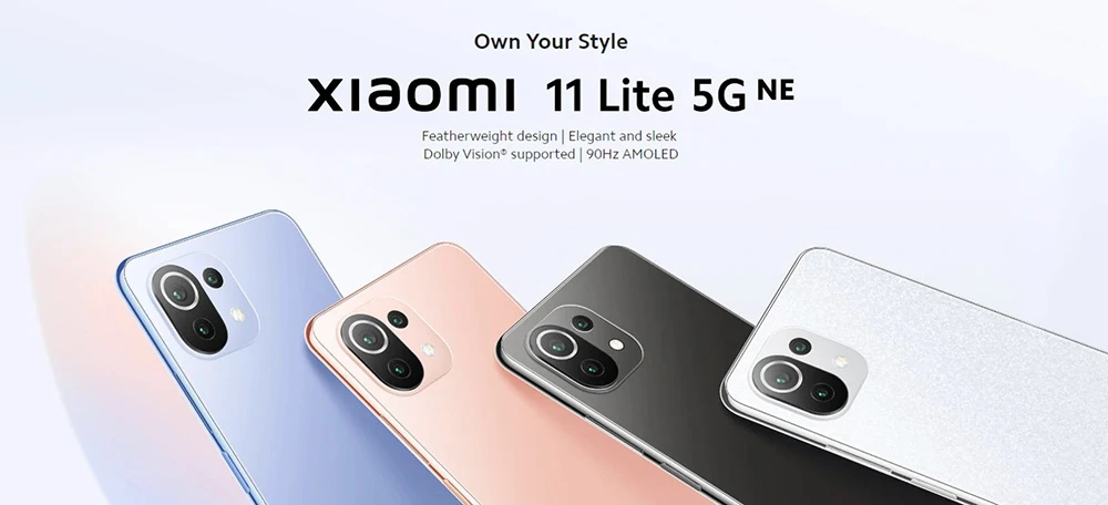 Xiaomi Mi 11 Lite5GNEグローバルバージョン6.55インチ