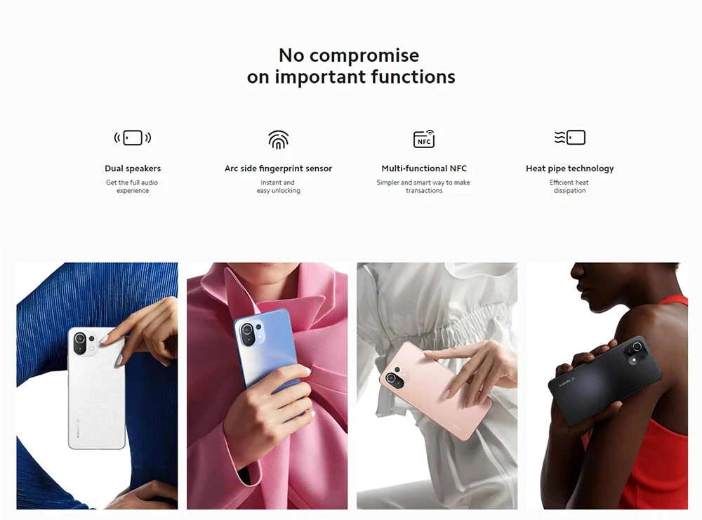 Xiaomi Mi 11 Lite5GNEグローバルバージョン6.55インチ