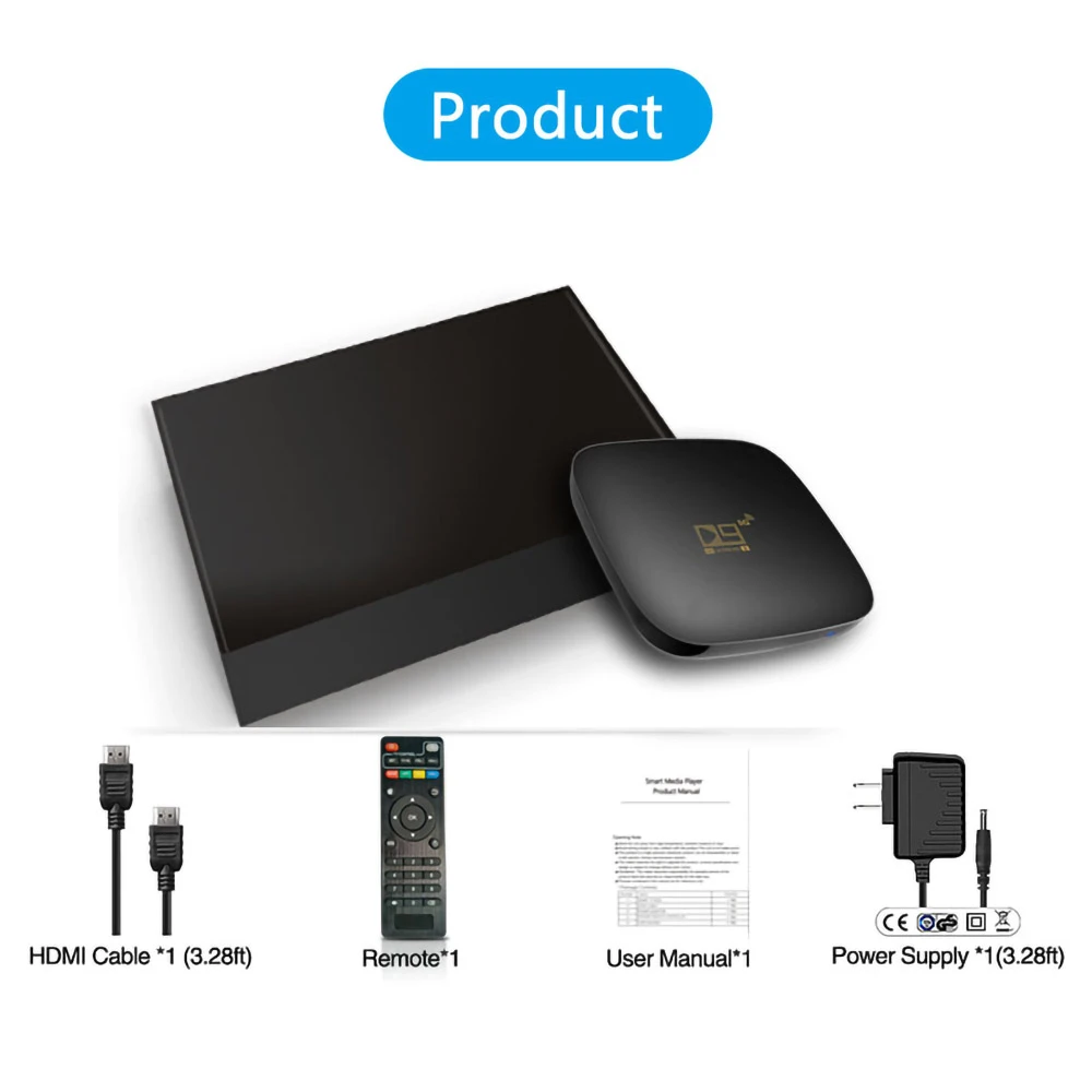 D9 5G TV BOX Android 10.0 Amlogic S905L2 1G RAM 8G ROM 2.4G + 5G WIFI Bluetooth LAN