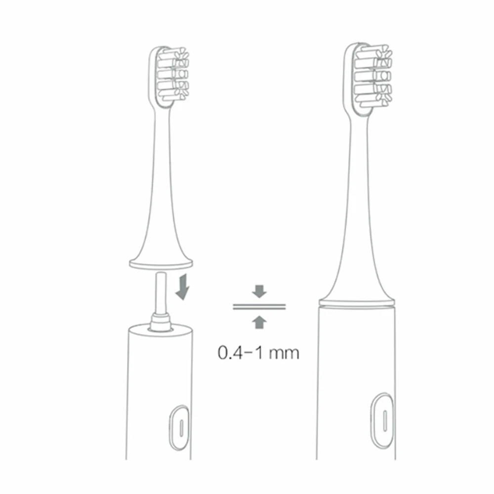 3pcs Xiaomi Mijia MBS302 Electric Toothbrush Head Suitable for Mijia Sonic Electric Toothbrush T100 - White