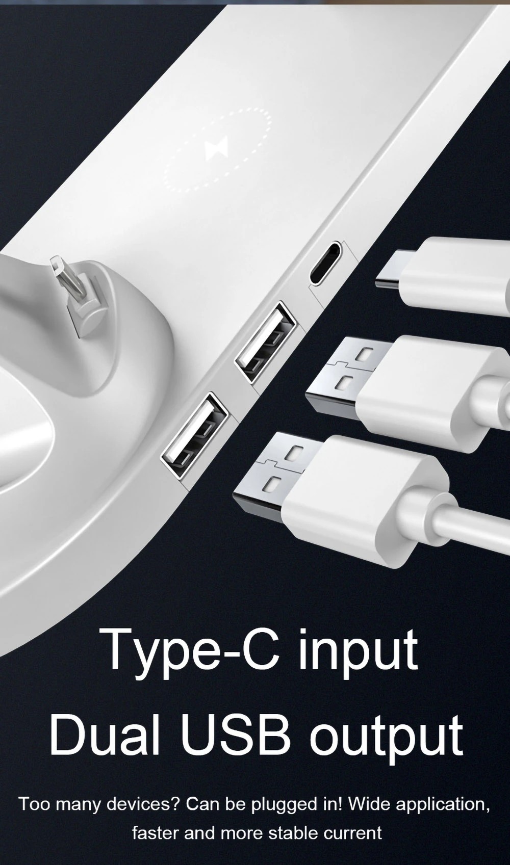 6 in 1 Wireless Charger Mobile Phone Wireless Charging Bracket Earphone Fast Charging - Black