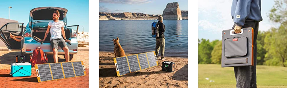 Flashfish TSP 18 V/100 W Panneau solaire pliable chargeur solaire portable avec sortie DC/USB