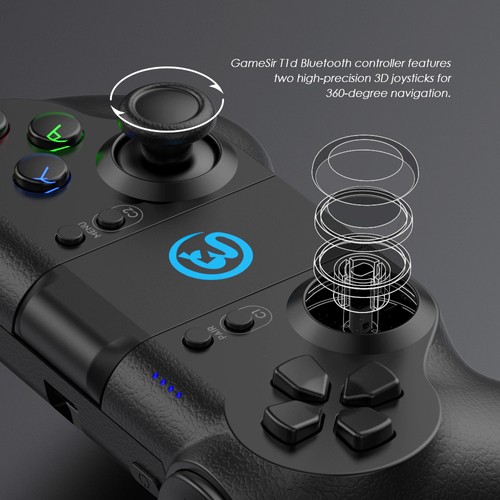 GameSir T1d Bluetooth Controller Compatible with iPhone and Android